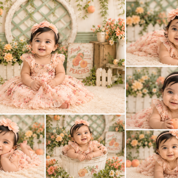 Peaches Cakesmash -Baby Backdrop - NC - 1017