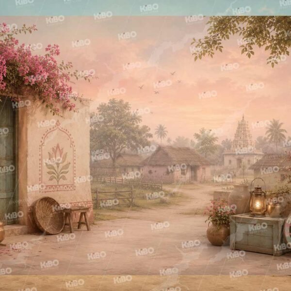 Serene Temple Village -Baby Backdrop - NC - 1057