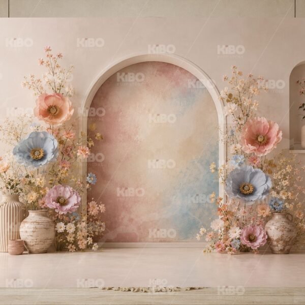 Colourful Floral Arch - Baby Backdrop - NC 1080